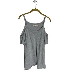 Nation LTD Heather Gray Cold Shoulder Blouse Small